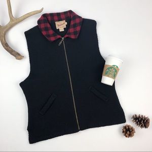 VINTAGE Woolrich Pure Wool Tartan Layering Vest